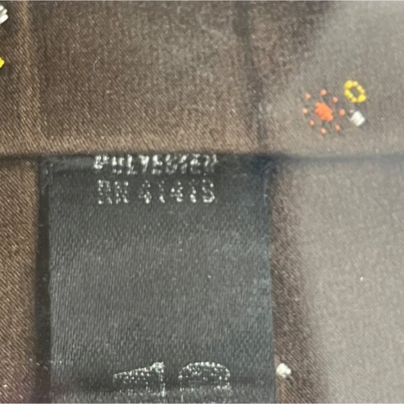 Gentlemen wear House Brown Floral Patterned Vintage Tie 14L - Picture 3 of 4